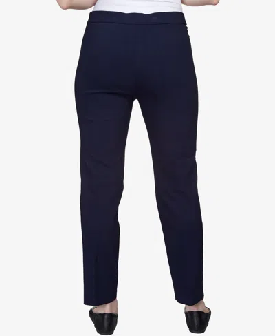 Alfred Dunner Classics Allure Pull-on Slim-leg Pants In Blue