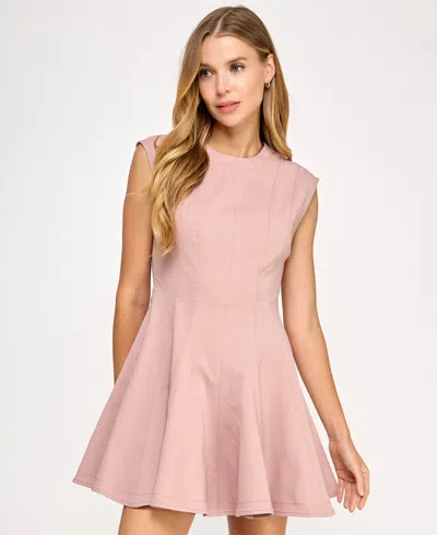 Seni & Cade Juniors' Crewneck Short Fit & Flare Dress