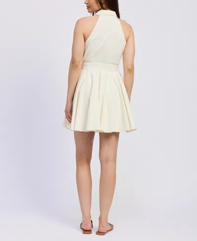 En Saison Women's Ellis Collared Belted Mini Dress