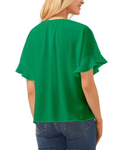 Cece Women's Short Sleeve Drop Shoulder Wide Scoop Neck Blouse