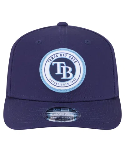 New Era Men's Navy Tampa Bay Rays Circle Patch 9seventy Stretch-snap Hat