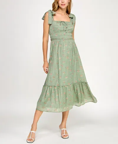 Trixxi Juniors' Printed Sleeveless Fit & Flare Dress