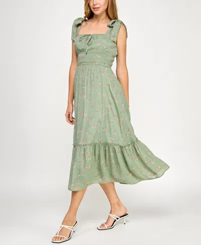 Trixxi Juniors' Printed Sleeveless Fit & Flare Dress