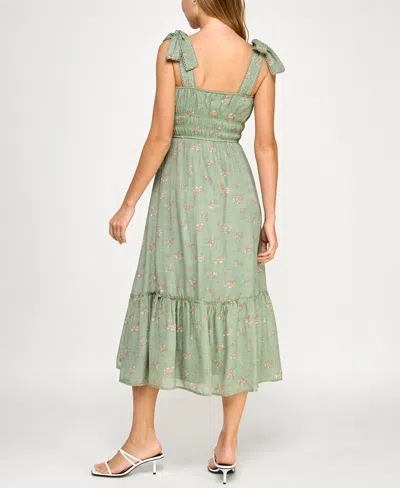 Trixxi Juniors' Printed Sleeveless Fit & Flare Dress