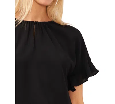 Cece Women's Short Sleeve Drop Shoulder Wide Scoop Neck Blouse