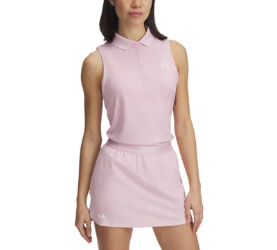 Under Armour Women's Ua Active Sleeveless Golf Polo In Pink