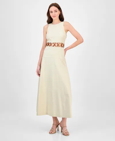 Rachel Rachel Roy Women's Daphne Ring-trim Cutout Dress In Neutral