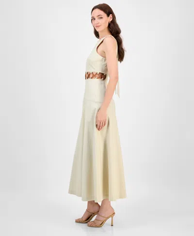 Rachel Rachel Roy Women's Daphne Ring-trim Cutout Dress In Neutral