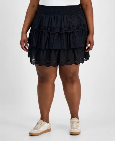 And Now This Plus Size Tiered Ruffle Mini Skirt, Exclusively At Macy's