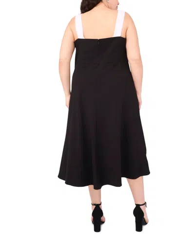 Msk Plus Size Sleeveless Square-neck Midi Dress