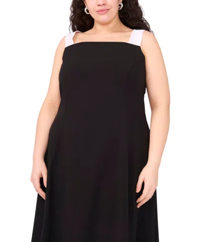 Msk Plus Size Sleeveless Square-neck Midi Dress