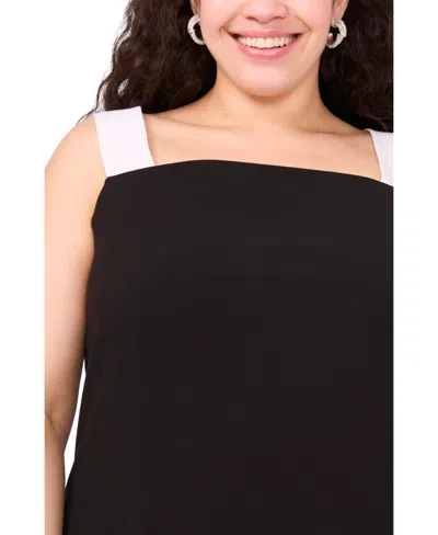 Msk Plus Size Sleeveless Square-neck Midi Dress
