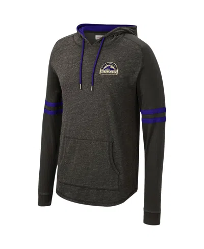 Mitchell & Ness Men's Black Colorado Rockies Logo Lightweight Raglan Pullover Hoodie