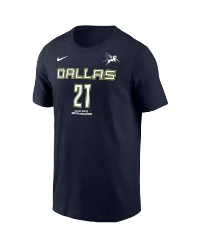 Nike Men's Dijonai Carrington Navy Dallas Wings Explorer Edition Name Number T-shirt In Blue
