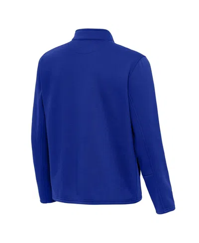 Antigua Men's Royal Buffalo Bills Twist Quarter-zip Pullover Jacket In Blue