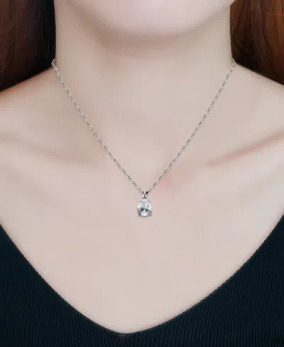 Giani Bernini Cubic Zirconia Pear Solitaire Pendant Necklace, 16" + 2" Extender, Exclusively At Macy's