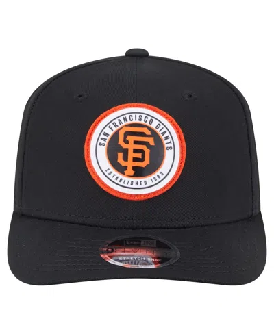 New Era Men's Black San Francisco Giants Circle Patch 9seventy Stretch-snap Hat