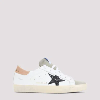 Golden Goose Super Star Glitter Sneakers In Animal Print