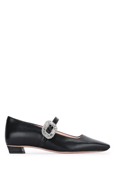 Roger Vivier Black Square Toe Ballet