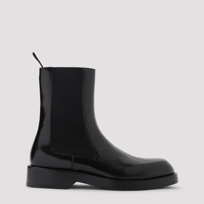 Jil Sander Calf Leather Chelsea Boots In Black