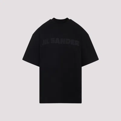 Jil Sander Logo Lettering Short-sleeved T-shirt In Black