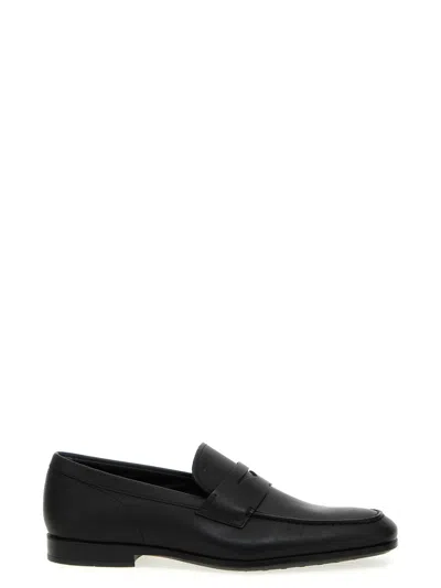 Tod's Leather Loafer With Iconic Horsebit In Black