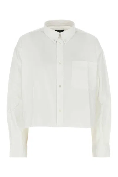 Apc A.p.c. Sophia Cotton Shirt In White