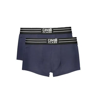 Cavalli Class Blue Cotton Men Boxer In Blue