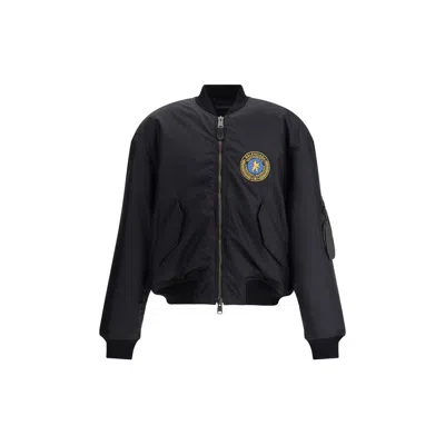 Balenciaga Black Polyamide Large Fit Bomber Jacket In Black