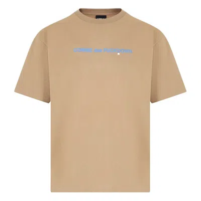 Comme Des Fuckdown Brown Cotton T-shirt In Brown