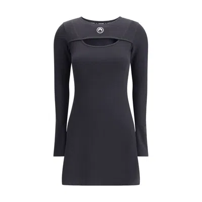 Marine Serre Crescent Moon-embroidered Mini Dress