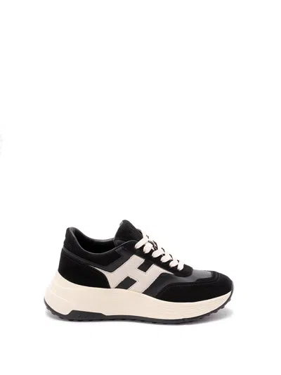 Hogan Suede And Nappa Leather Sneakers With Contrast Panel