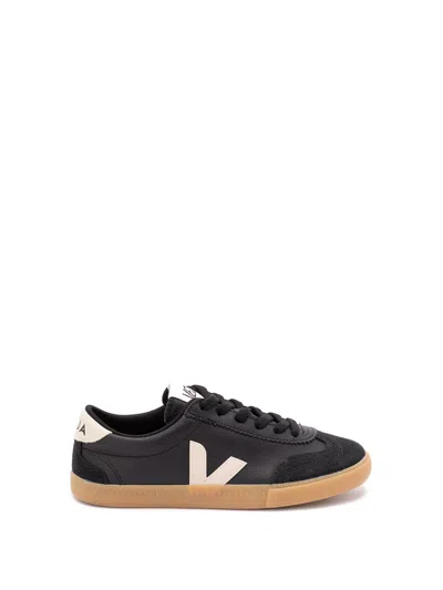 Veja Volley O.t Sneakers In Black Suede And Leather In Black