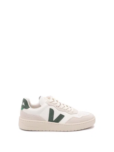Veja V-90 Bicolor Low-top Sneakers In Animal Print