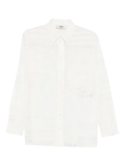 Fendi Lace-panel Shirt