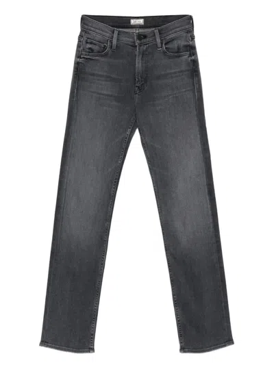 Mother The Mid Rise Rider Skimp Jeans In Gray