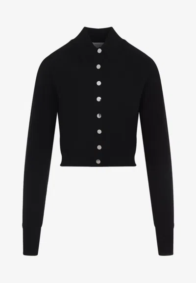 Sportmax Perseo Cropped Wool Cardigan Collar