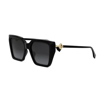 Fendi Fe40161i Ff Diamonds 01b Nero Sunglasses