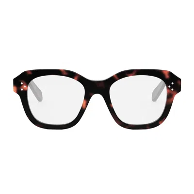 Celine Bold 3 Dots 50mm Butterfly Optical Glasses In Brown