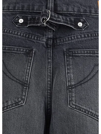 Kenzo Modern Straight Cut Denim Trousers In Gray