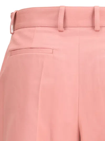Chloé Trousers Flared Leg Belt Loops In Pink