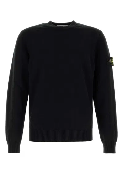 Stone Island Cotton Sweatshirt In Black