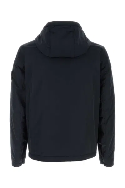 Stone Island Soft Shell Padded Jacket With Waterproof And Windproof Membrane In Blue