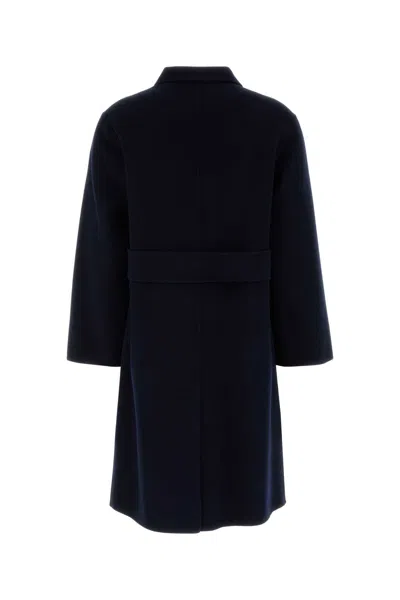 Weekend Max Mara Zenone Coat With Back Belt Detail In Black