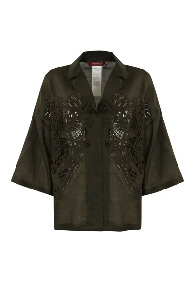 Max Mara Legno Jacket In Green