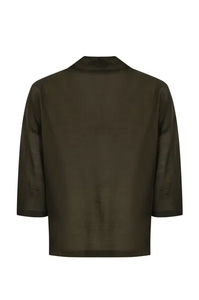Max Mara Legno Jacket In Green