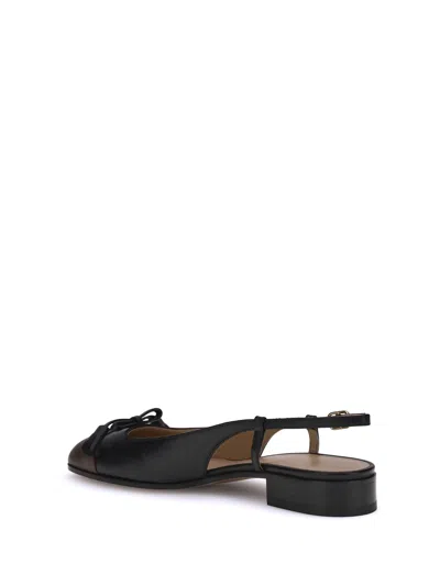 Valentino Valet Du Roi Leather Slingback Ballerina Flat