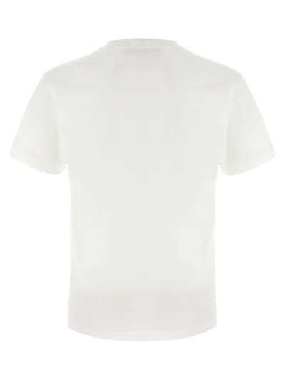 Stone Island White Cotton T-shirt With Logo Patch
