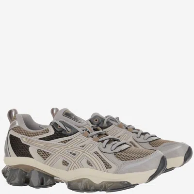 Asics Multicolor Mesh And Rubber Gel Quantum Kinetic Sneakers In Brown