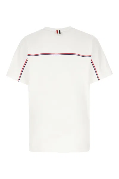 Thom Browne Tricolour Stripe T-shirt In White